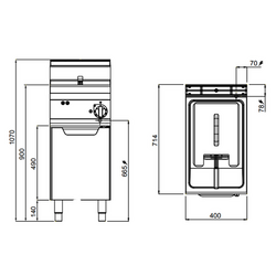 Fritadeira industrial elétrica 10 litros (9 kW)