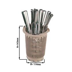 Cesto para talheres - redondo - Ø 114mm - Bege