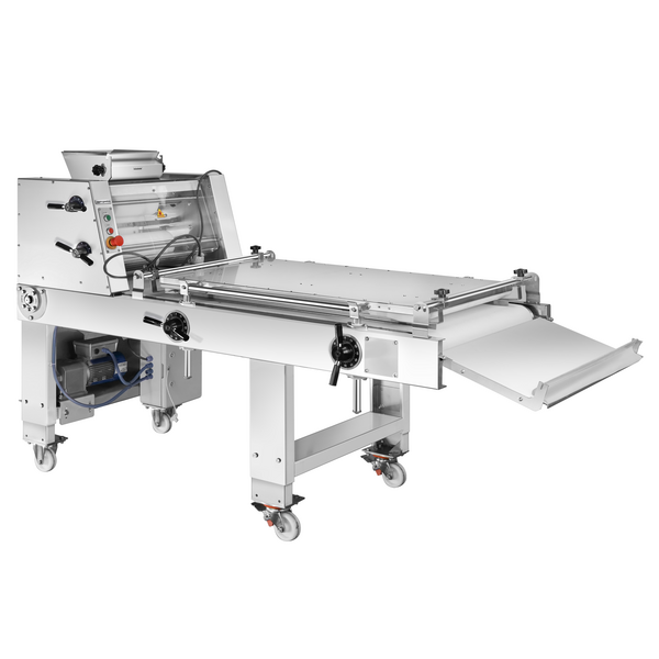 Fırın hamur açma makinesi - pizza ve ekmek hamuru için - 4 silindirli - 550 watt - 3000 adet/saate kadar