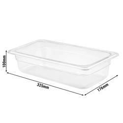 Recipiente GN em polipropileno 1/3 - milchig - profundidade 100mm