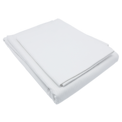(10 stuks) Damast dekbedovertrek Linz - 140 x 210 cm - Wit	 