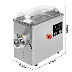Elektrischer Fleischwolf 22 - 400kg/h - 1,5 kW - 1400 U/min - mit Kühlung