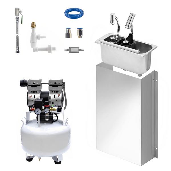 spoeldouche voor ijsscheppen - met geïntegreerde waterstop-automaat - met geïntegreerde terugstroombeveiliging - incl. zeefplaat