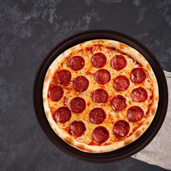 (12 stuks) pizzabord - rond - polyethyleen - Ø340mm - bruin