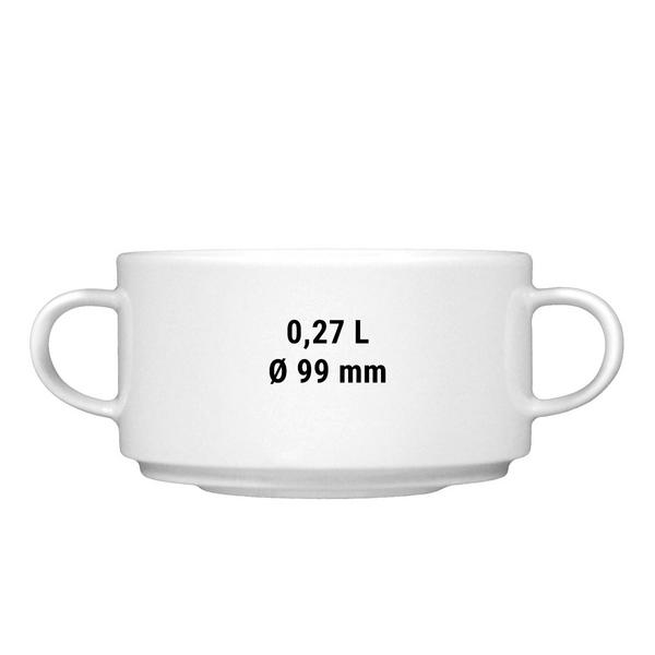 (6 pièces) SELTMANN WEIDEN | Tasse à soupe - 0,27 litre - Blanc/Uni         