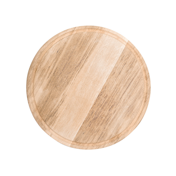 Plato para pizza con ranura para jugos - Ø 26 cm | Tablero de pizza | Plato de madera