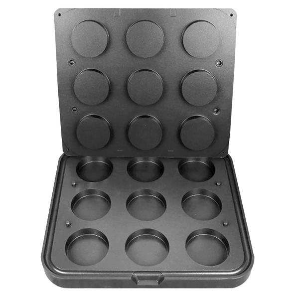 Formy pro stroj na tartaletky TMNP - Tvar tartaletek: Kulaté - Ø 80 mm - Výška: 18 mm - pro 9 tartaletek