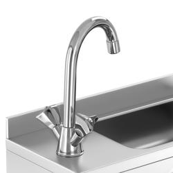 Lavandino e lavello - Acciaio inox - con miscelatore e distributore di sapone