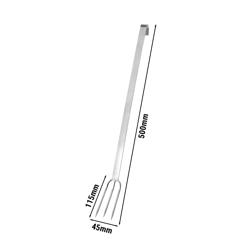 (4 Pezzi) Forchettone per carne - con 3 denti