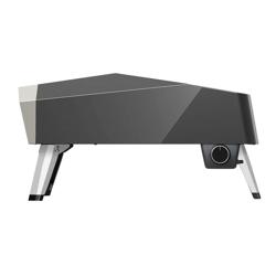 Forno a gas per pizza da esterno - Platea in mattoni refrattari - 562x702mm - 1 pizza Ø40cm - fino a 500°C - Meccanico - Nero - incl. Tragetasche
