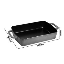 STAUB | Rectangular Cast Iron Baking Dish – 300x200 mm - Graphite Grey - Grill Compatible