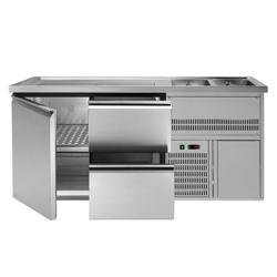 Balcão frigorífico para cerveja PREMIUM PLUS - 1950x700mm - 1 porta & 2 gavetas