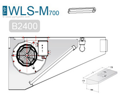 Exaustor de parede 2,4m - com motor, regulador, filtro e lâmpada