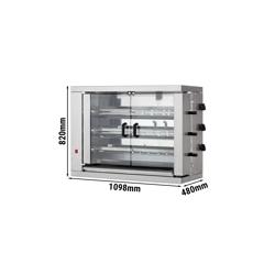 Churrasqueira de frangos ECO a gás / com 3x espetos para 18x frangos