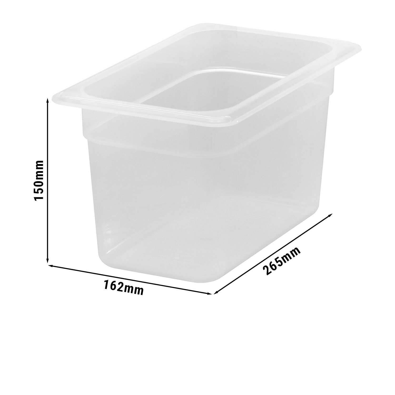 CAMBRO | (6 pièces) Conteneur GN 1/4 en polypropylène - Laiton - Hauteur : 150 mm