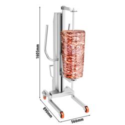 Commercial Hydraulic Doner Kebab/Gyros Spit Lift – 350 kg - Fits 12x12/15x15/20x20 mm - Ø 620 mm
