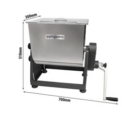 Commercial Manual Meat Mixer – 28 L - 25 kg - Stainless Steel
