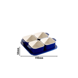 STAUB | CERAMIQUE - Tapasset - 5 stuks - Keramiek - Donkerblauw