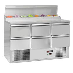 Mini voorbereidingstafel ECO - 1368mm - 6 laden - voor 8x GN 1/6