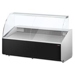 Banco gastronomia professionale - 1881x979mm - Statica - 387 L - Vetro dritto - Pannello frontale Nero RAL 9017 - Colore Dunkelgrau