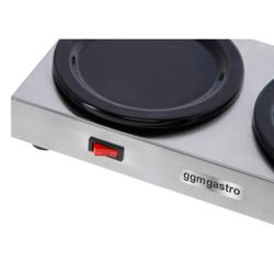 Płyta grzewcza- 120 W - na 2 dzbanki do kawy lub herbaty o średnicy 174 mm każdy	