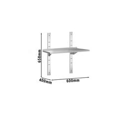 Paslanmaz Duvar Rafı PREMIUM - 600x400mm - 1 katlı