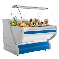 Serve Over Counter - 990x1150mm - curved front glass - granite worktop - front panel illuminated - capacity 250 litres