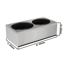 Armazón de acero inoxidable para dispensador de salsa - 2x 5 litros