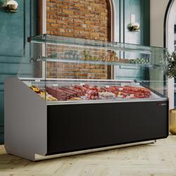 Koeltoonbank - 2506x979mm - 512 liter - front zwart