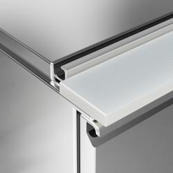 Saladette PREMIUM - 450mm - 1 Glastür - mit Einlass für 1x GN 1/1 & Edelstahldeckel