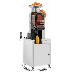 Elektrische sinaasappelpers - met automatische fruittoevoer, reinigingsmodus & Onderstel - Zilver