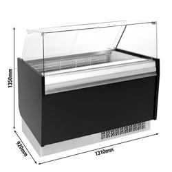 Zmrzlinový pult - 1,31 x 0,67 m - černý