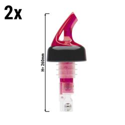 (2 db) Bar Professional | Italkiöntő dugó - 35 ml - műanyag - piros