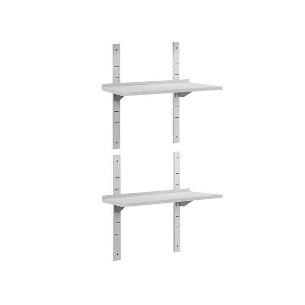 Dubbele RVS wandplank ECO - 800x400mm