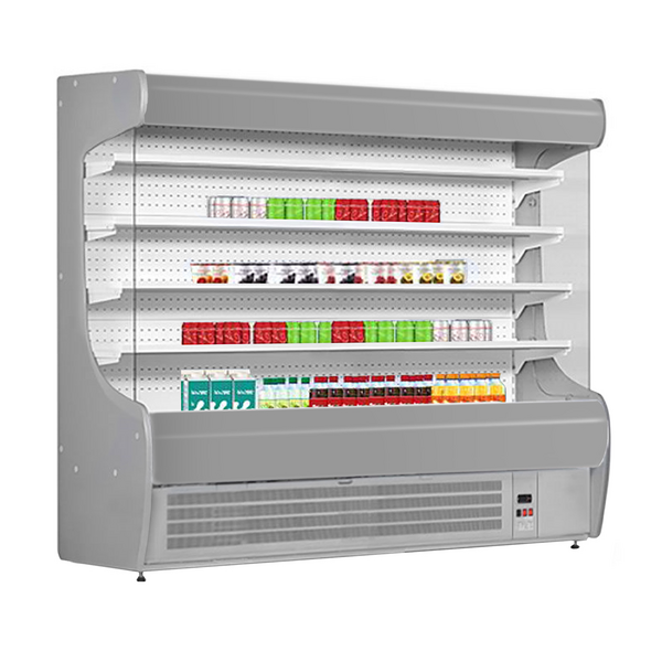 Duvar Tipi Soğutmalı Teşhir Ünitesi - 2520 mm - 4 raflı - gümüş rengi ön panel