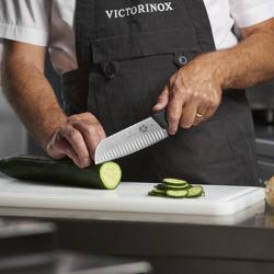 VICTORINOX | FIBROX - Santoku avec lame alvéolée - Lame: 170 mm