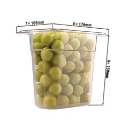 (6 kusů) Polykarbonátová nádoba GN 1/9 - čirá - výška: 150 mm