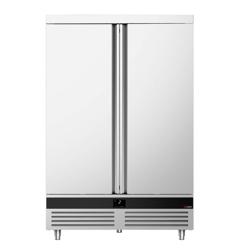 Koelkast RVS PREMIUM - GN 2/1 - 1400mm - 1400liter - tot +8°C - met 2 deuren - geforceerde koeling, LED‑verlichting, automatische ontdooiing & legroosters