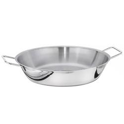 Pánev na paellu - nerezová ocel - 8,1 l - sendvičové dno, ergonomická rukojeť/úchyty - 389x387 mm - Výška: 75 mm - vhodné pro indukci, plyn, sklokeramiku, troubu/salamandr