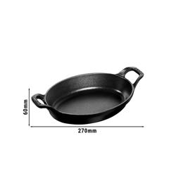 STAUB | SPECIALITIES - Naczynie do zapiekania - owalne - 210mm - Żeliwo - Czarny	
