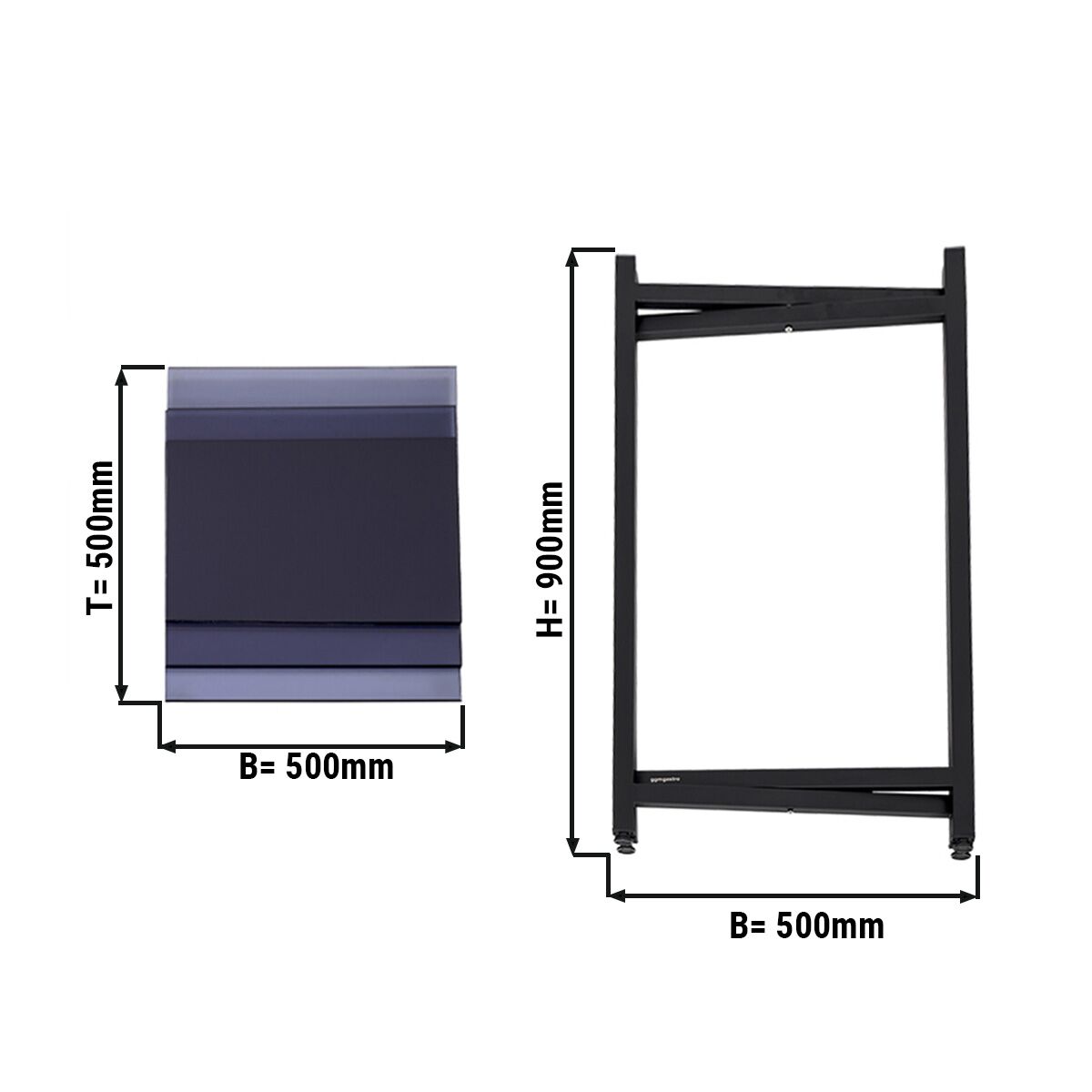 Table d’appoint pliante - 50x50cm