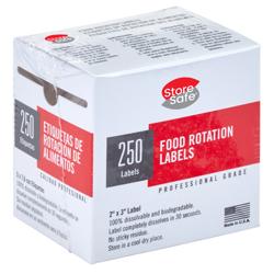 (24 adet) CAMBRO | StoreSafe® rotasyon etiketleri - etiketsiz - rulo başına 250 etiket