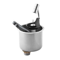 IJslepeldouche - 141x141x110mm - drop-in/inbouw & wateraansluiting & terugstroombeveiliging - incl. zeefinzet