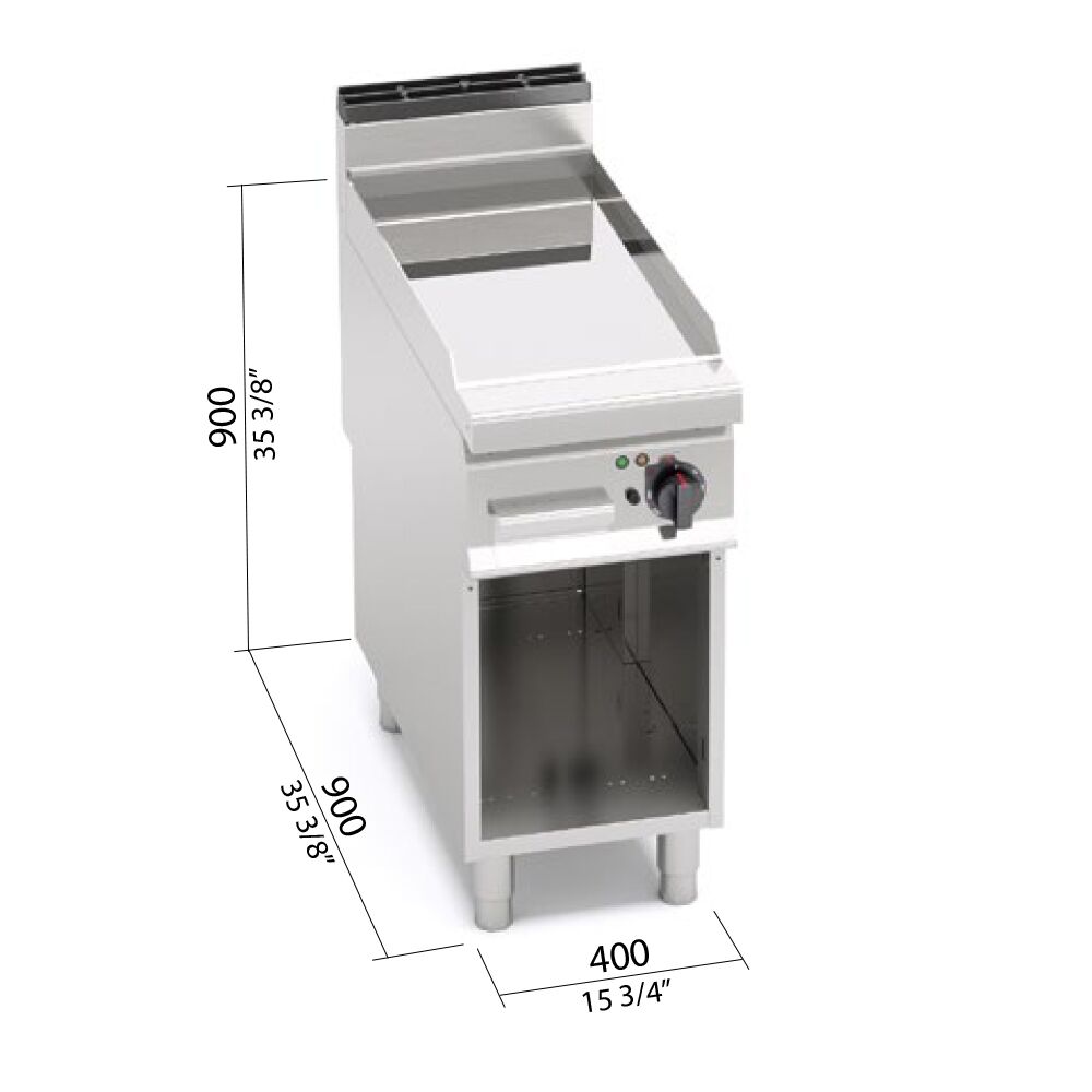 Plaque de cuisson électrique - 5,7 kW - lisse - avec finition brillante