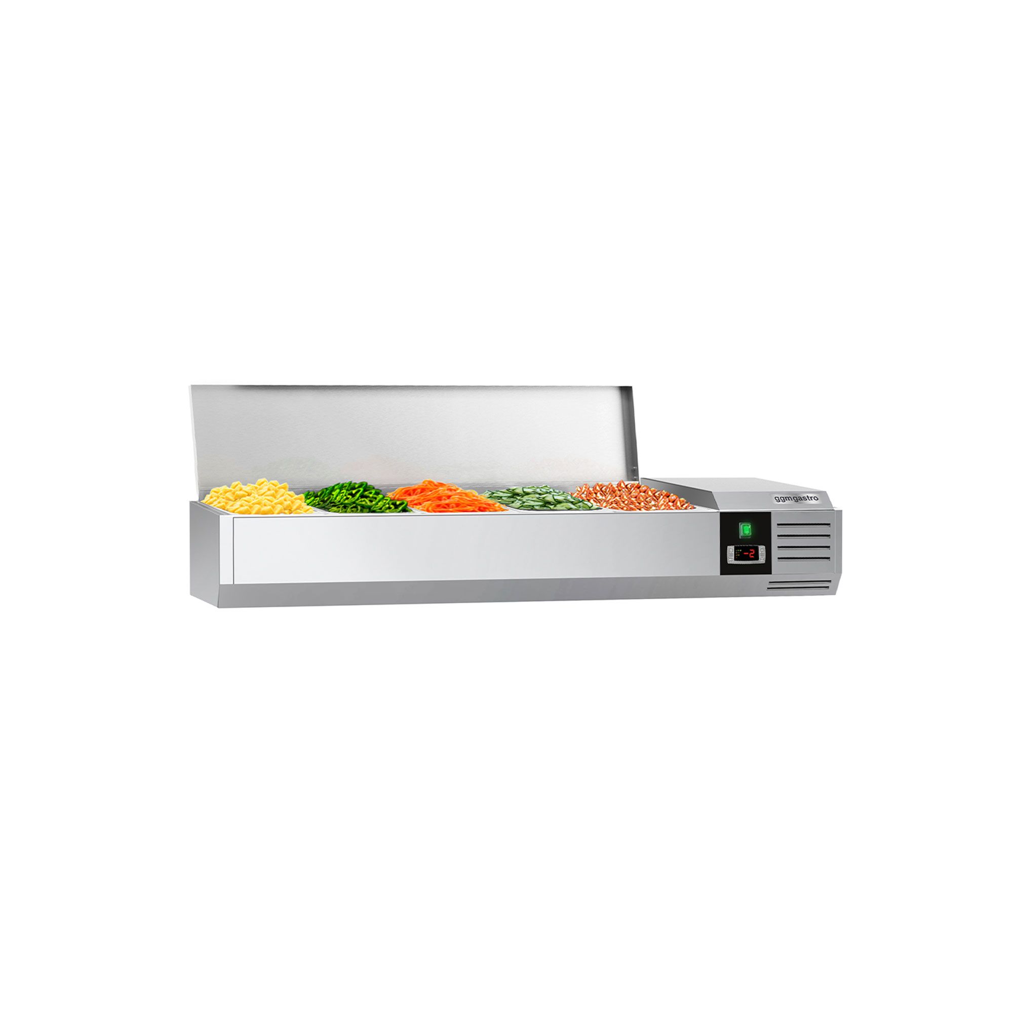 Kühlaufsatzvitrine PREMIUM - 1200x335mm - 5x GN 1/4