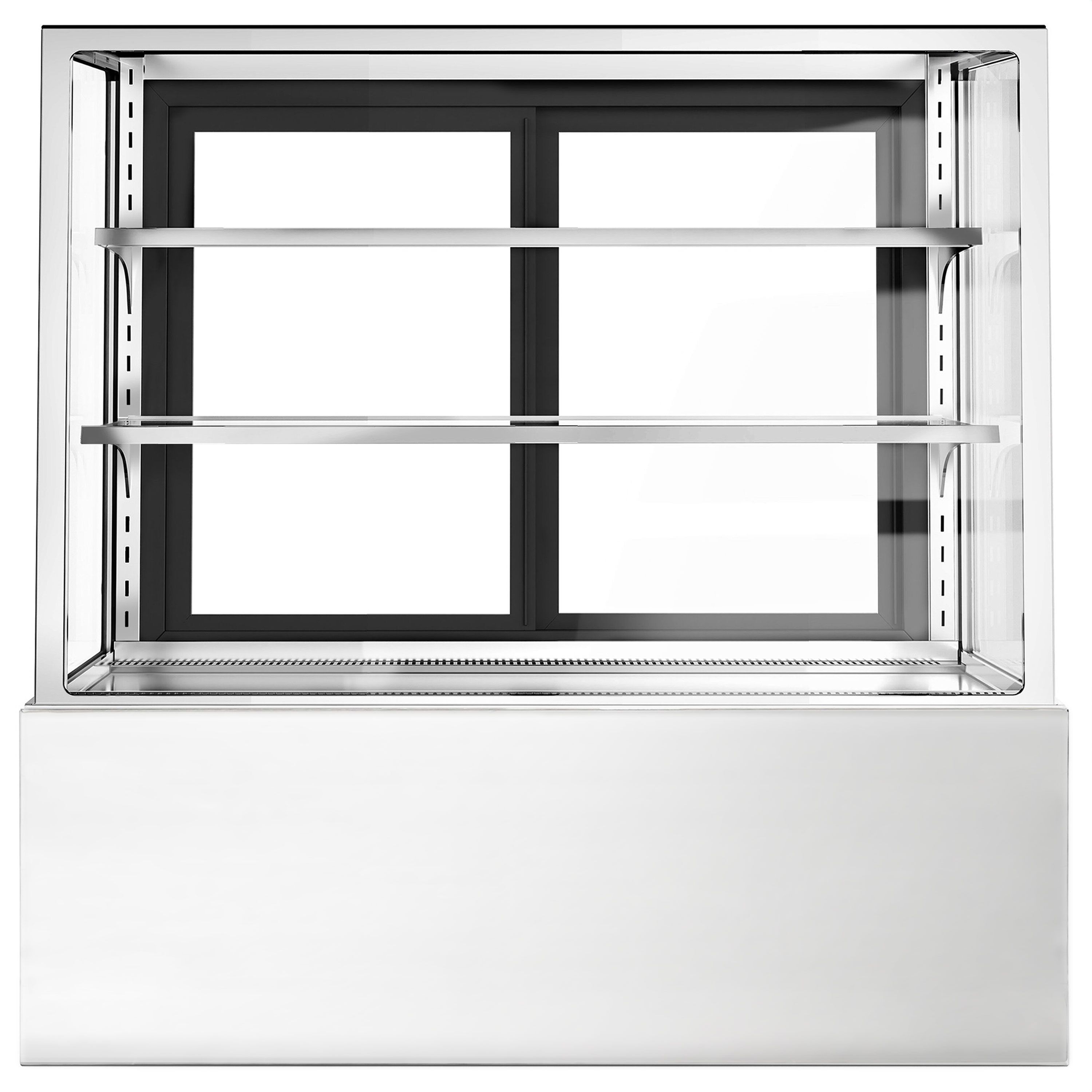 Vitrine à pâtisserie réfrigérée - 598L - 1500mm - Double vitrage - avec 2 étagères en verre - portes coulissantes vitrées arrière