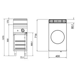 Wok à induction - 3,5 kW