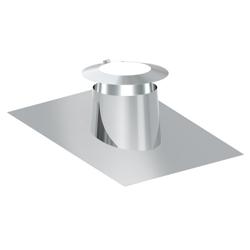 Takgenomföring - 5° - 15° - med blykrage och väderskydd - i rostfritt stål - Ø 300 mm