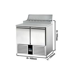 Zubereitungstisch Mini PREMIUM - 900mm - für 5x GN 1/6 - 2 Türen