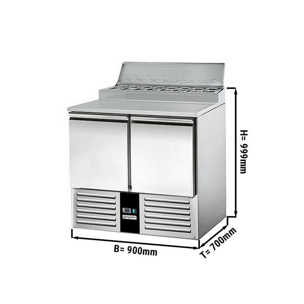 Zubereitungstisch Mini PREMIUM - 900mm - für 5x GN 1/6 - 2 Türen